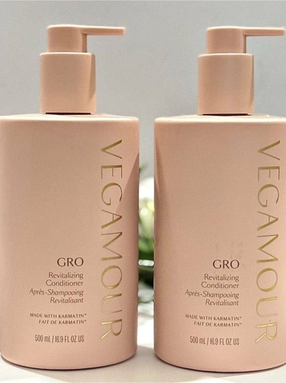 VEGAMOUR GRO Revitalizing Conditioner 16.9 oz x2 Jumbo Duo NEW $156 Value